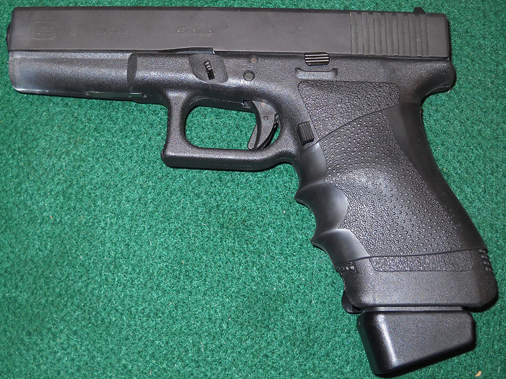 Glock 21 pistol, left side